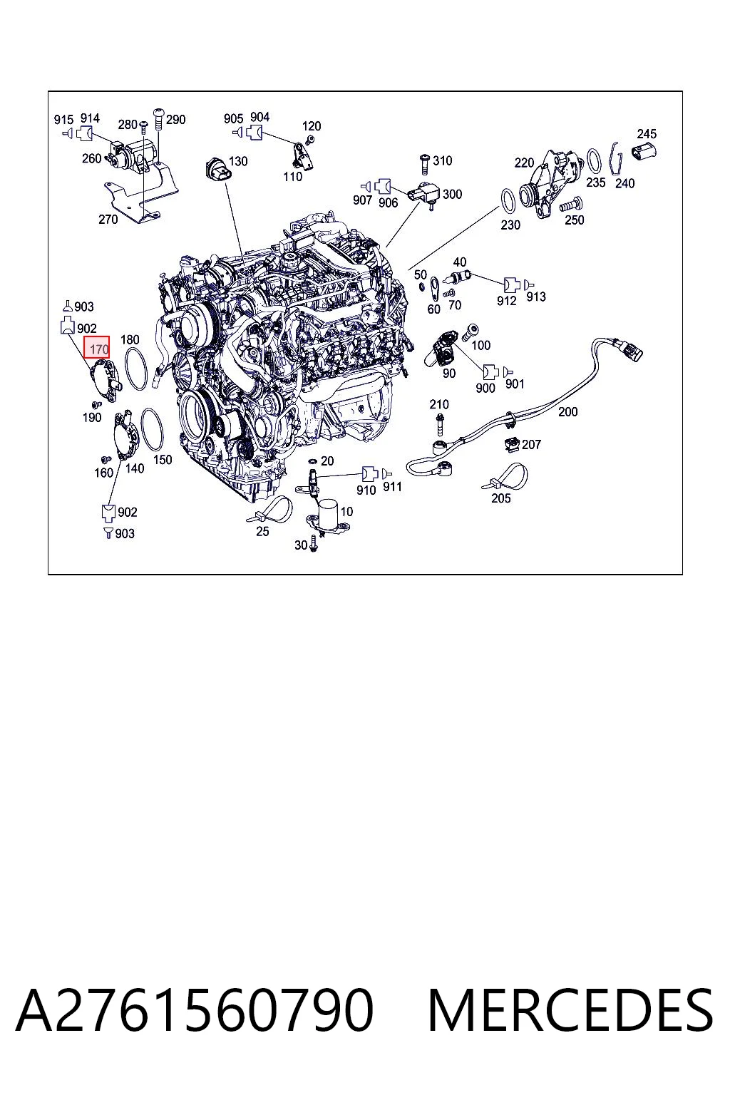 A2761560790 Mercedes Regulador das fases de distribuição de gás