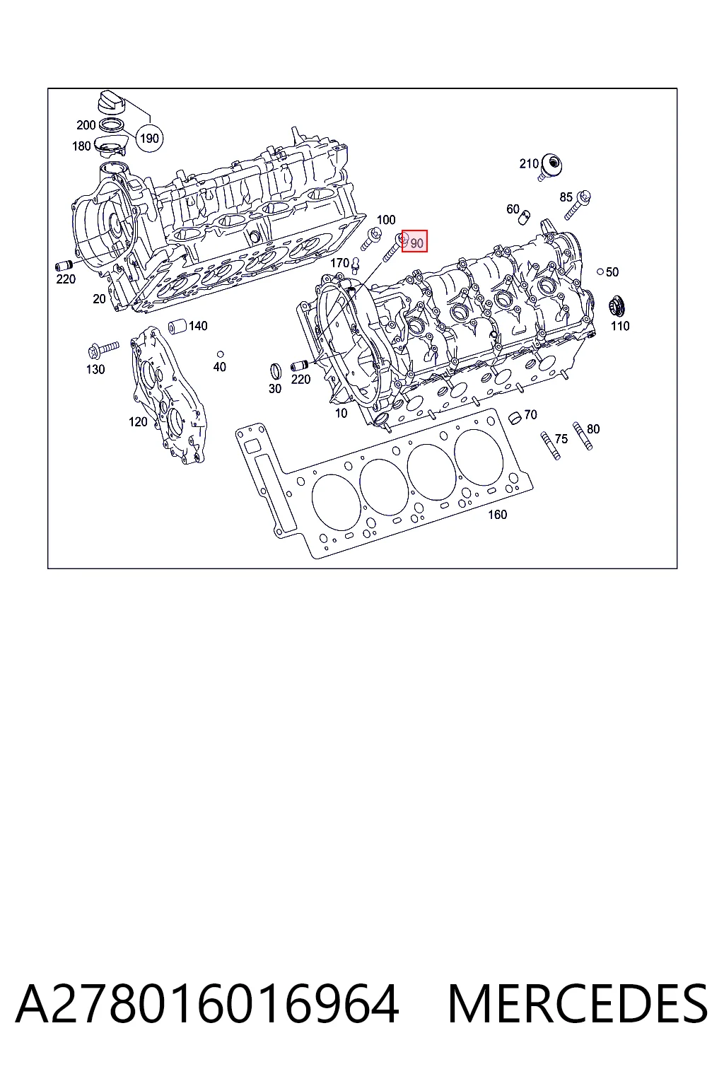 Parafuso de cabeça de motor (CBC) Mercedes E  C238 ao melhor preço
