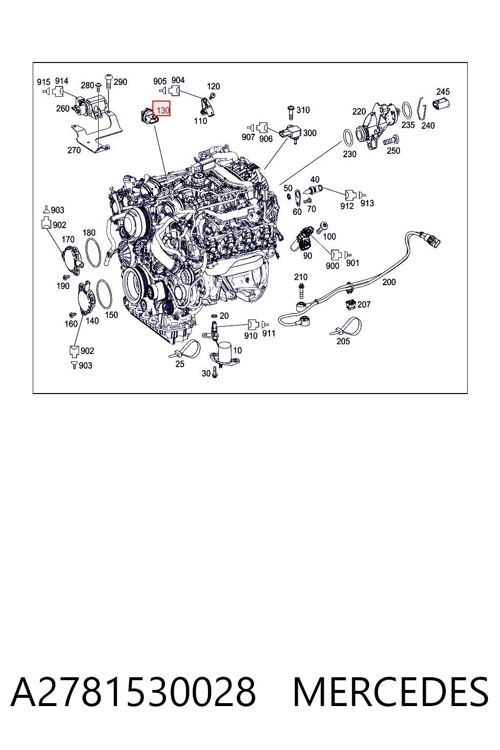 A2781530028 Mercedes Sensor de pressão de combustível