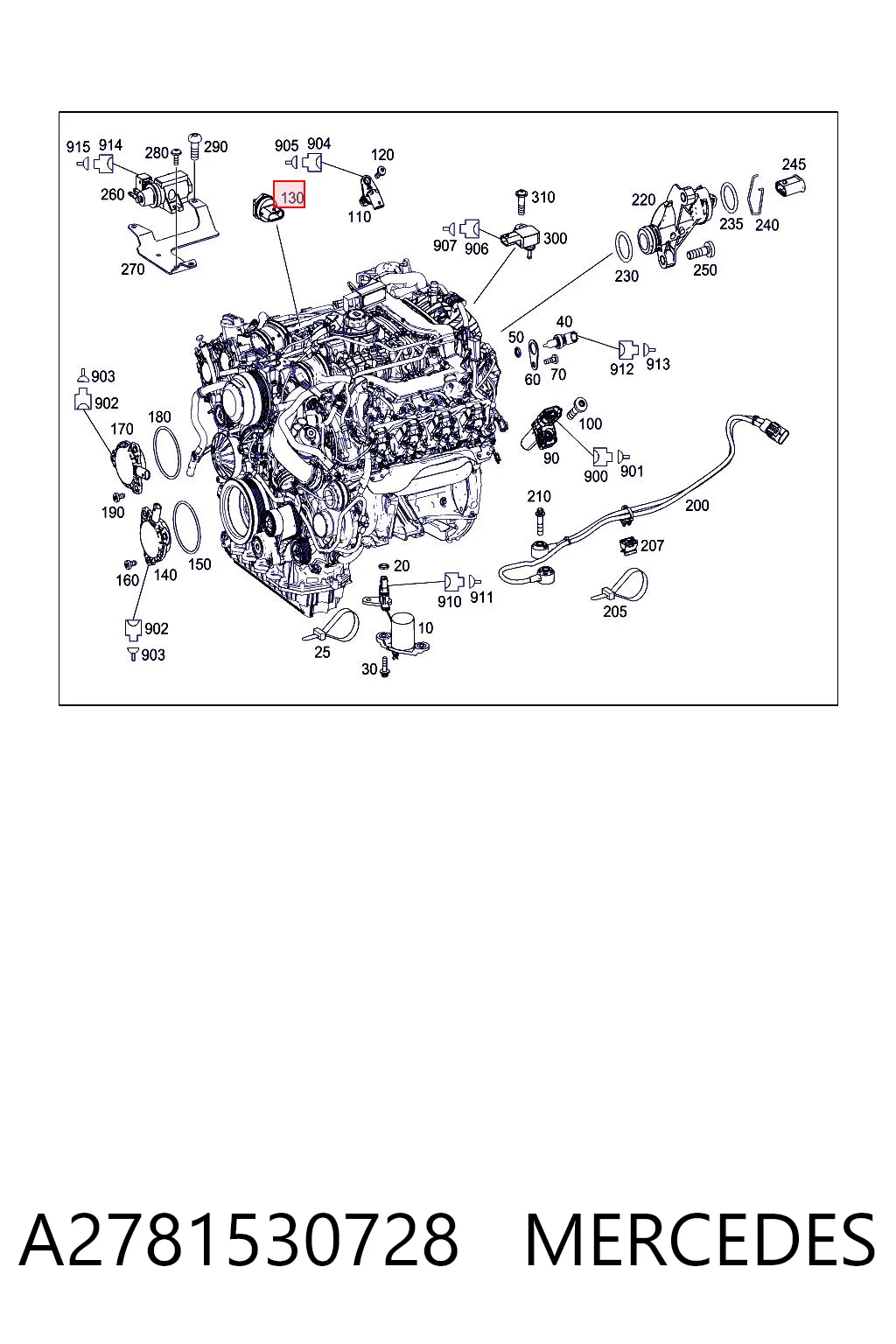 A2781530728 Mercedes Sensor de pressão de combustível