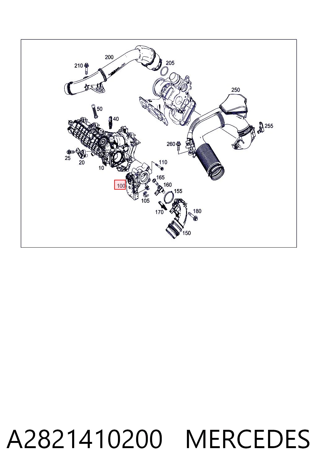 Válvula de borboleta montada para Mercedes A  W177