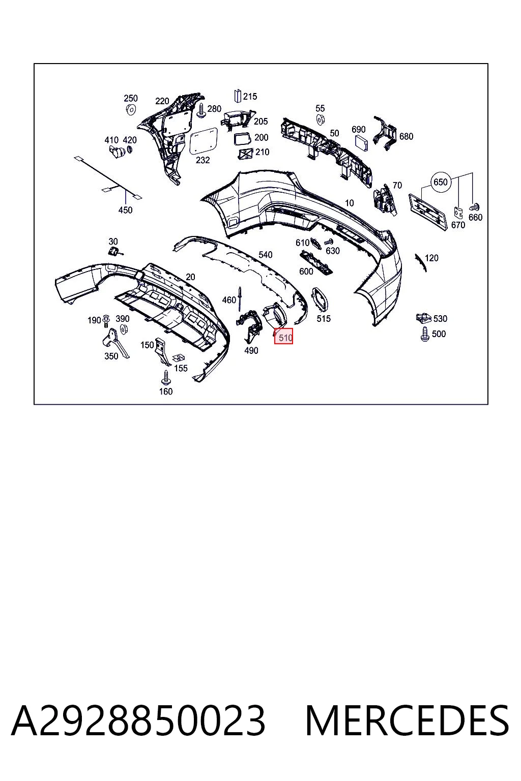 A2928850023 Mercedes