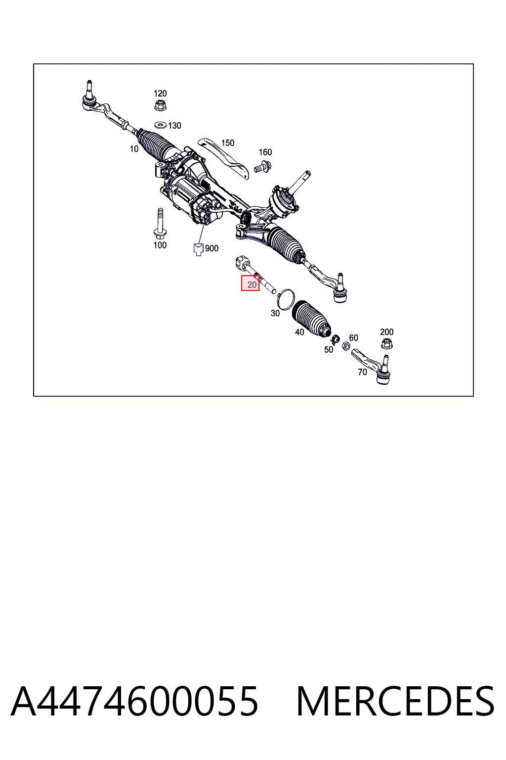 A4474600055 Mercedes Tração de direção