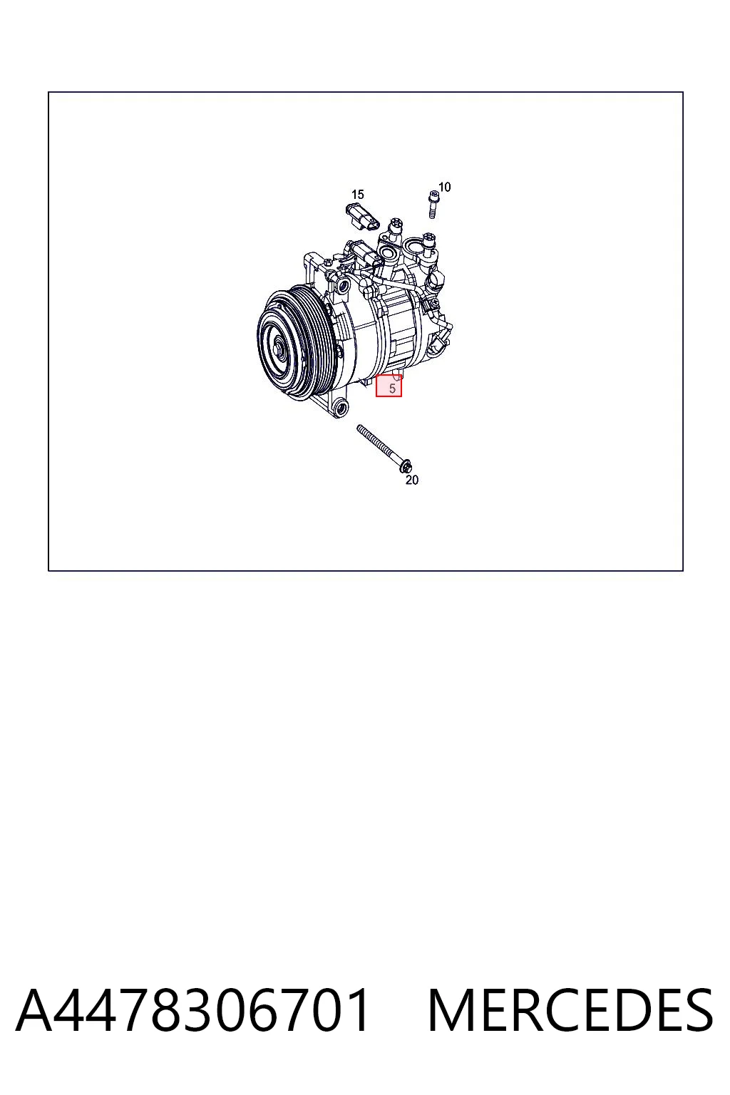 A4478306701 Mercedes Compressor de aparelho de ar condicionado