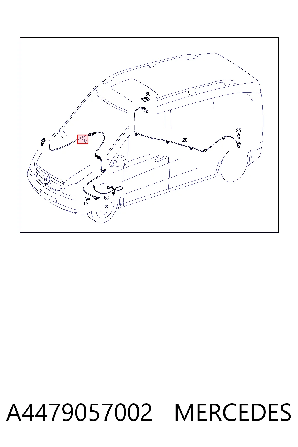 A4479057002 Mercedes Sensor ABS dianteiro direito