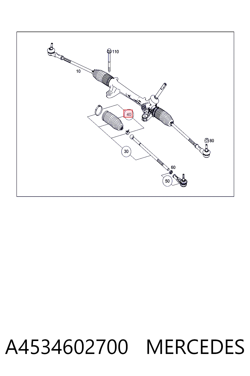 Bota de proteção do mecanismo de direção (de cremalheira) Smart FORFOUR  453 ao melhor preço