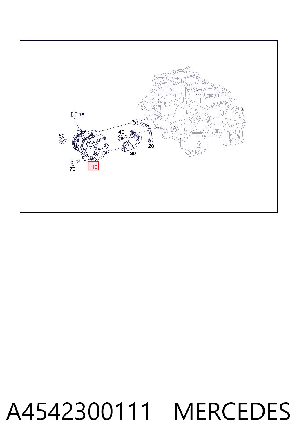 A4542300111 Mercedes Compressor de aparelho de ar condicionado