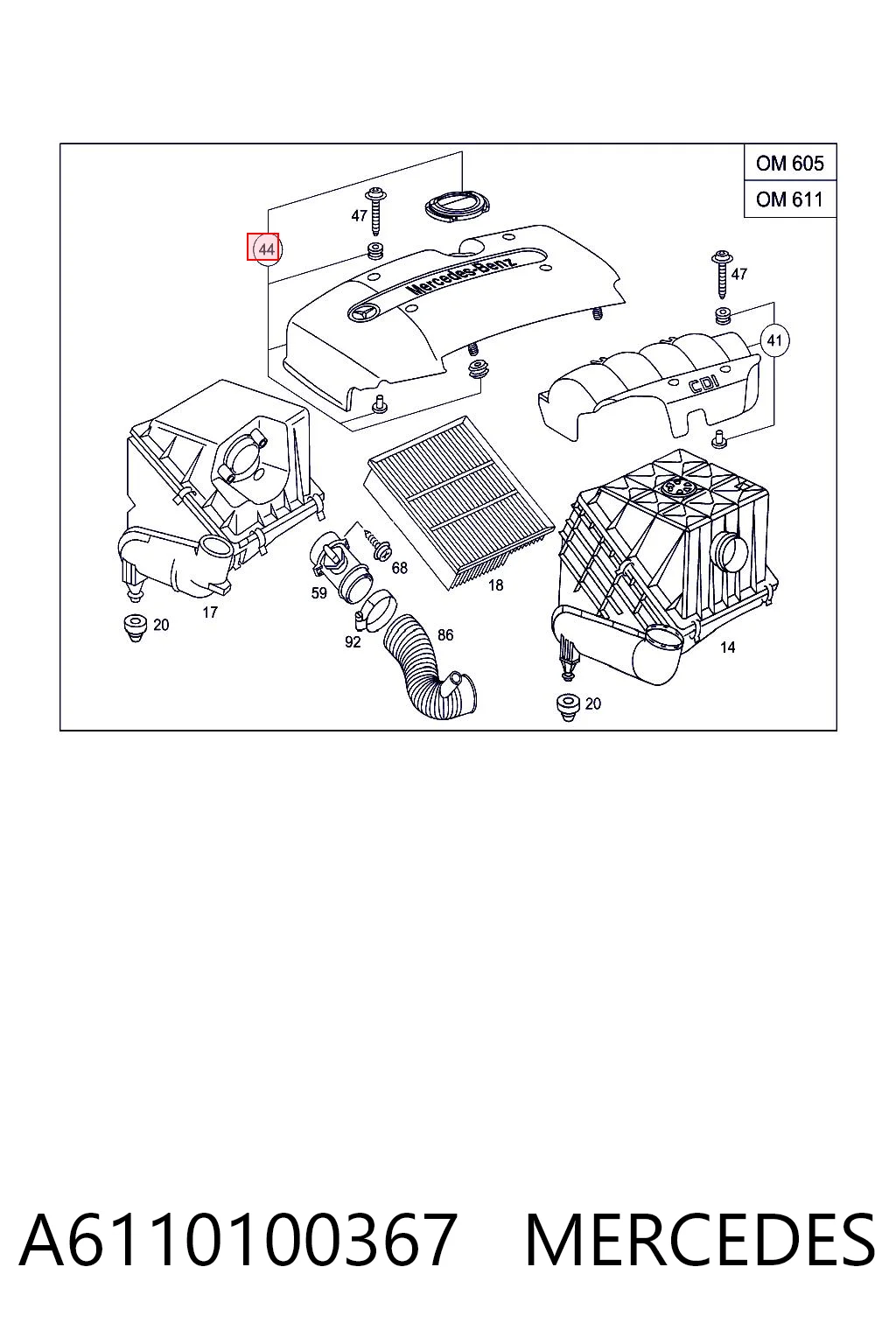 A6110100367 Mercedes