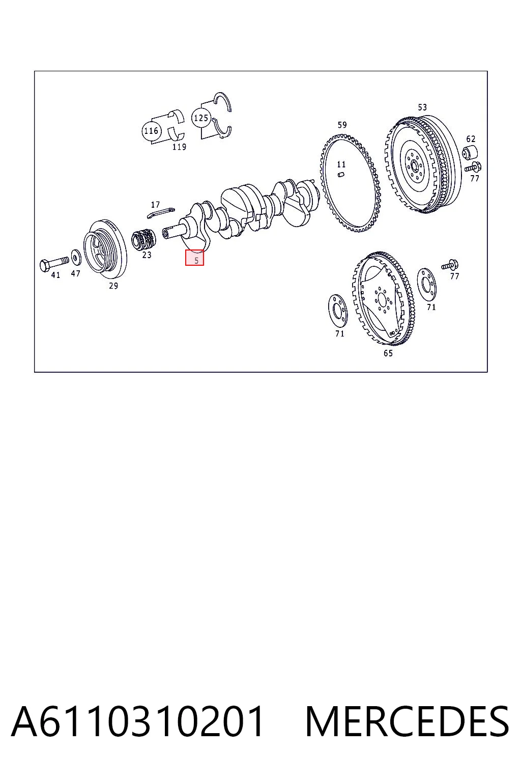 A6110310201 Mercedes Cambota de motor