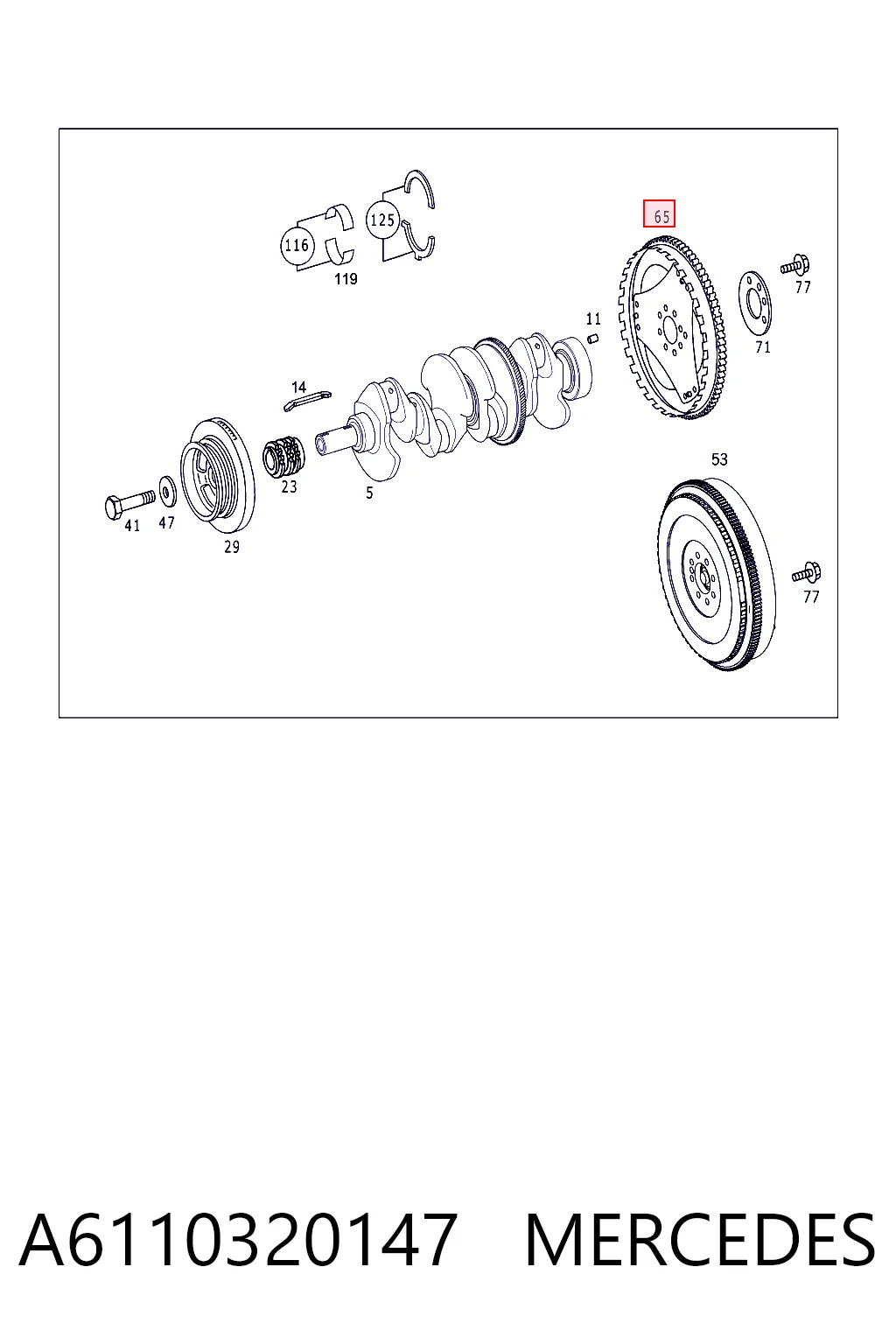 Volante de motor K05080065AA Fiat/Alfa/Lancia