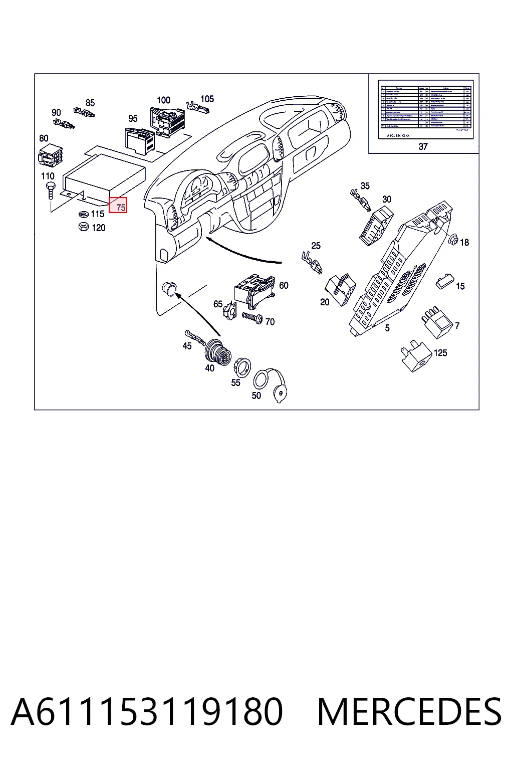 Módulo de direção (Centralina eletrônica) de motor Mercedes Sprinter  903 ao melhor preço