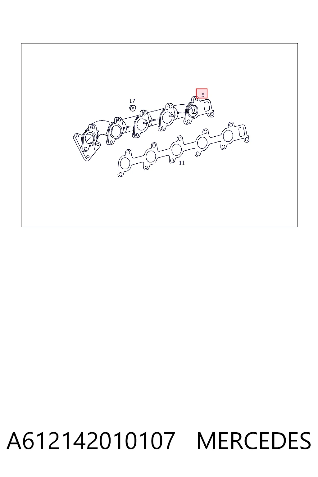 Tubo coletor de escape para Mercedes ML/GLE  W163