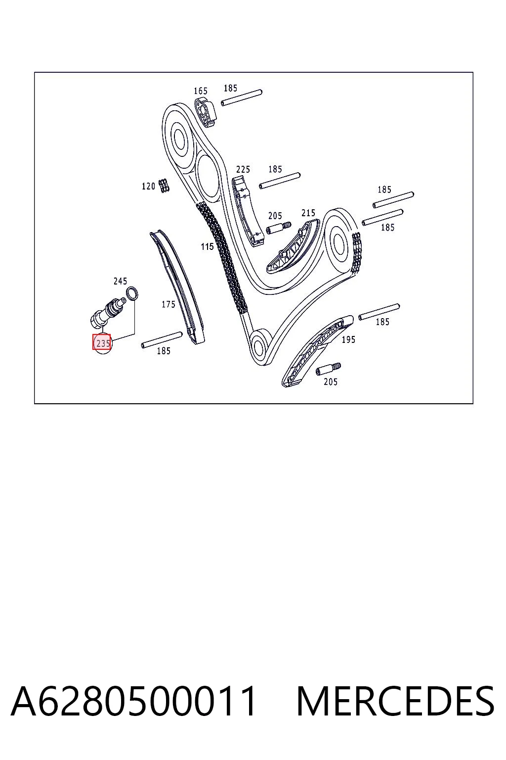 Compre K68017937AA Fiat/Alfa/Lancia Reguladora de tensão da cadeia do mecanismo de distribuição de gás