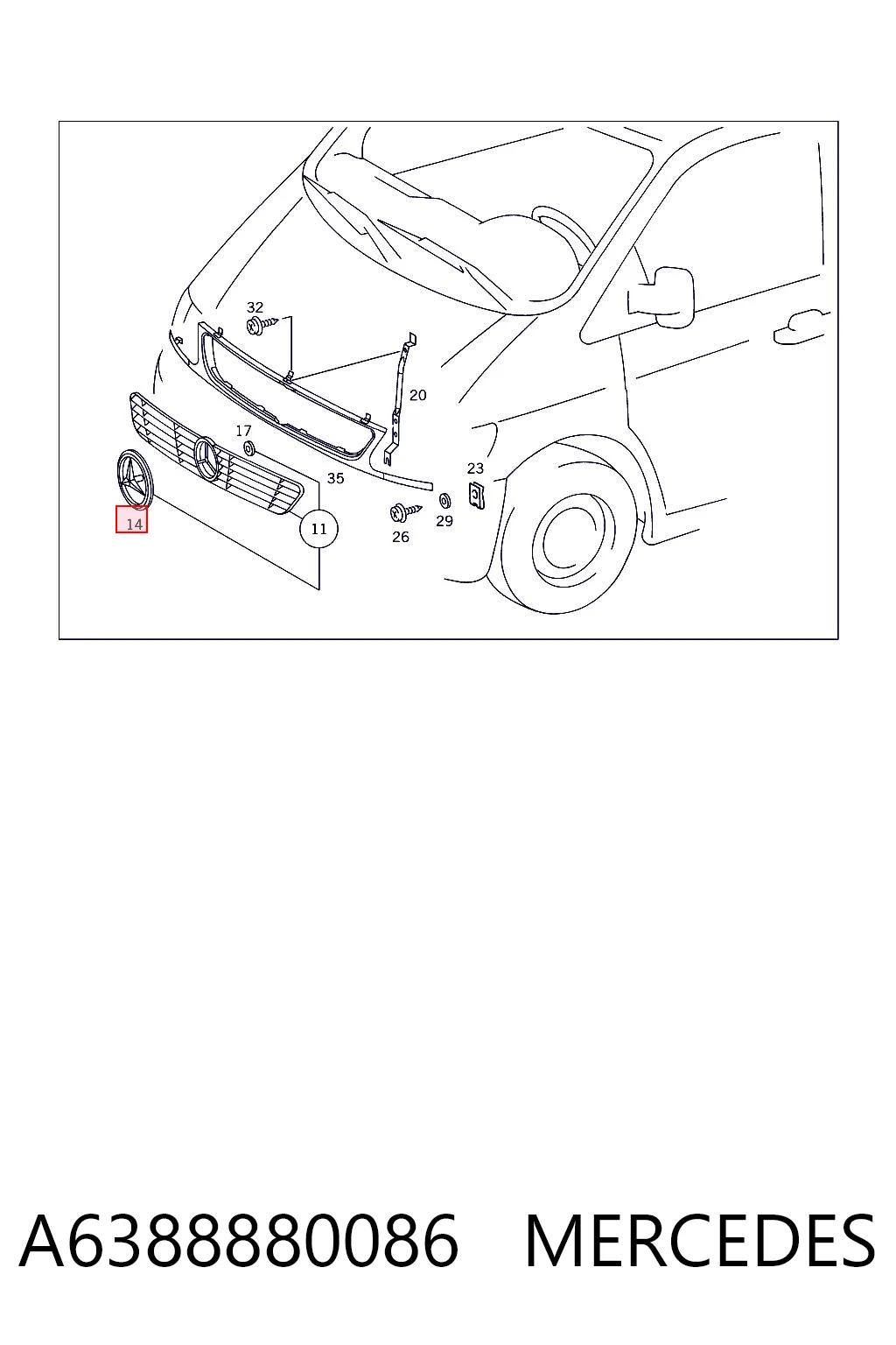 A6388880086 Mercedes