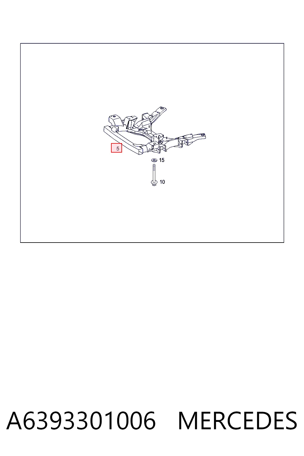 Viga de suspensão dianteira (plataforma veicular) para Mercedes Vito II 639