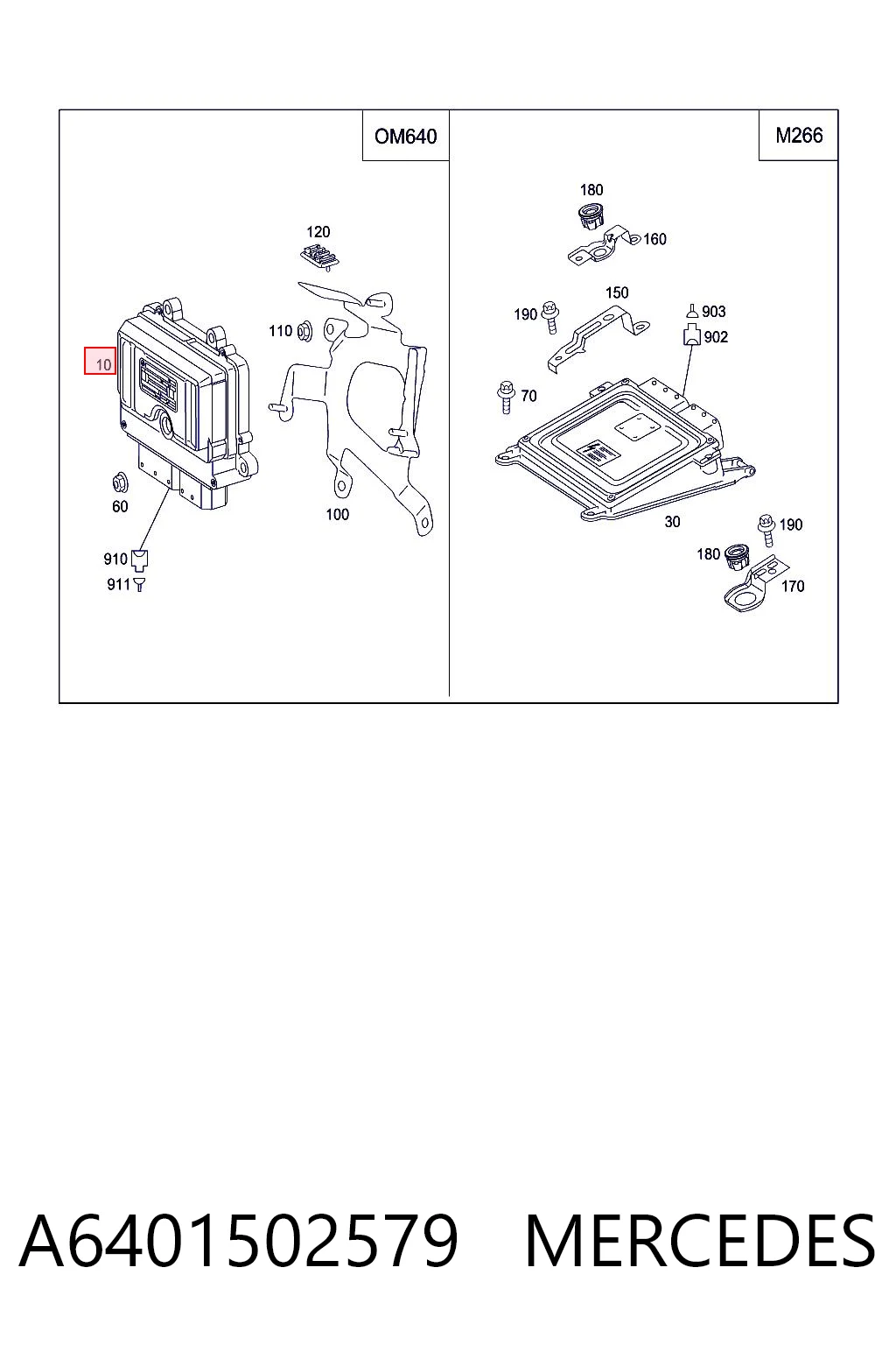Módulo de direção (Centralina eletrônica) de motor para Mercedes B  W245