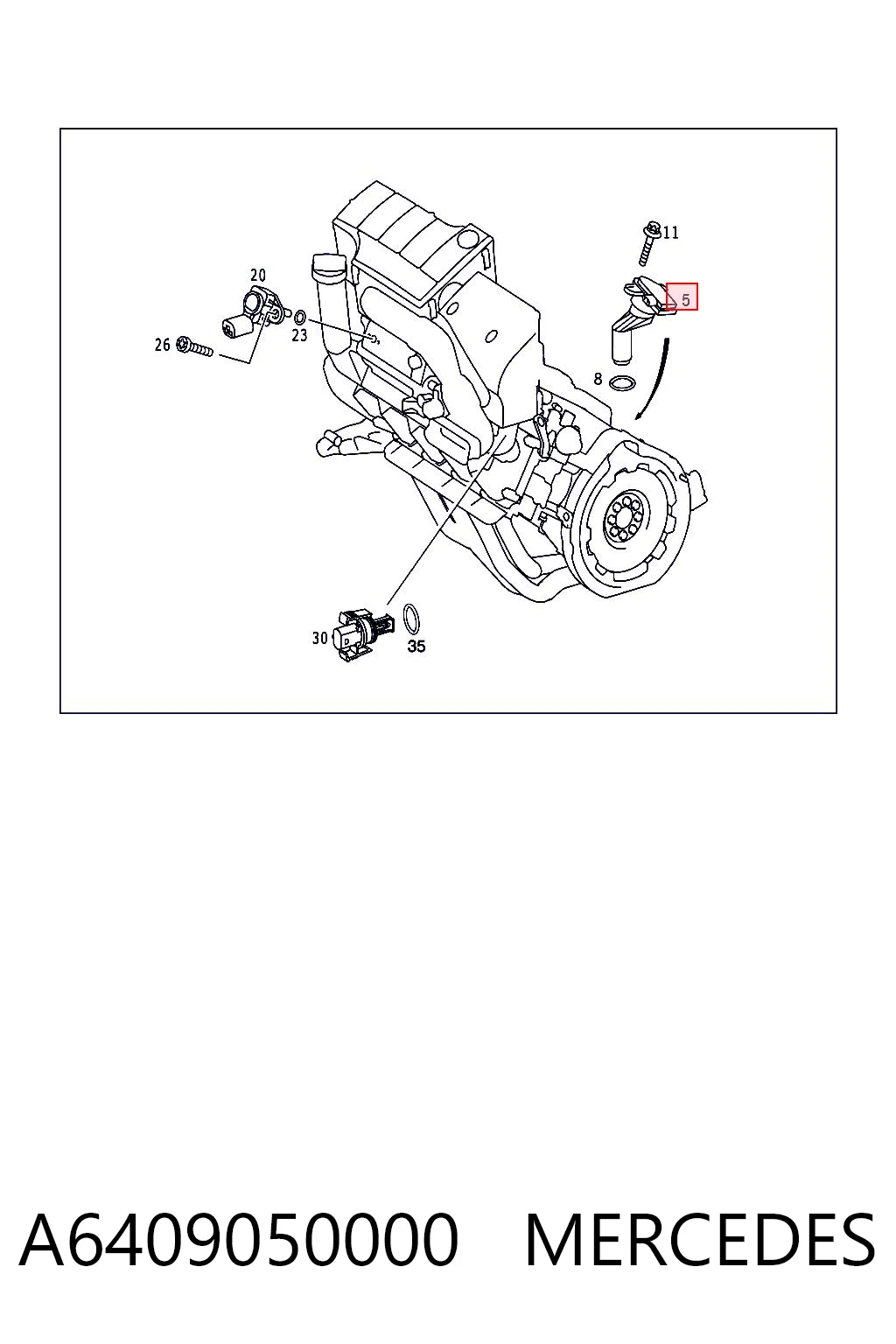 A6409050000 Mercedes Sensor do nível de óleo de motor