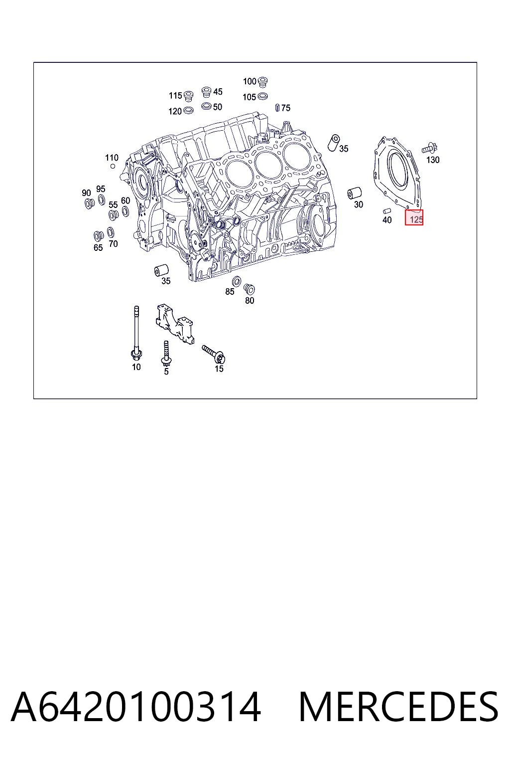 Vedação traseira de cambota de motor K68006028AA Fiat/Alfa/Lancia