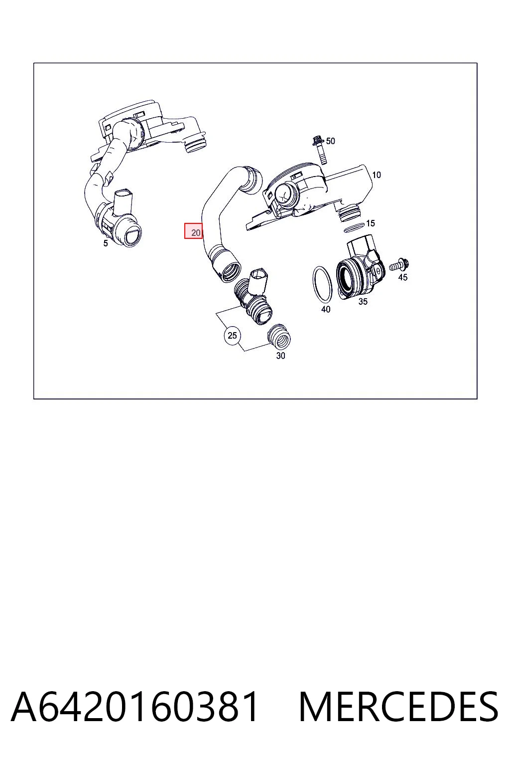 Cano derivado de ventilação de cárter (de separador de óleo) K05175516AA Fiat/Alfa/Lancia