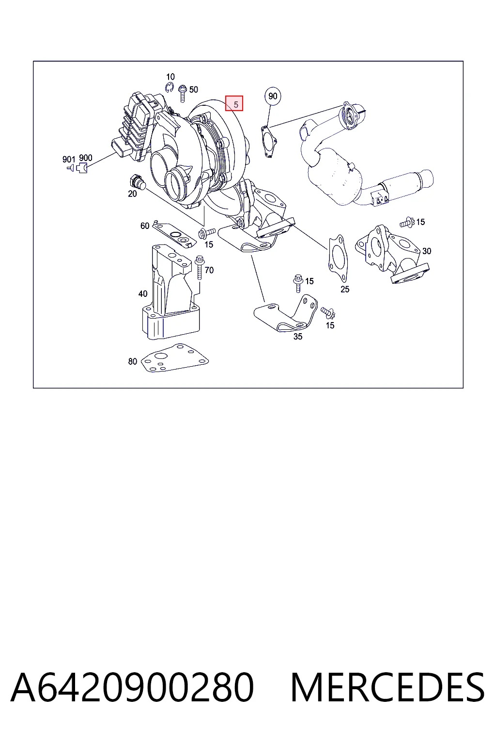 A6420900280 Mercedes Turbina