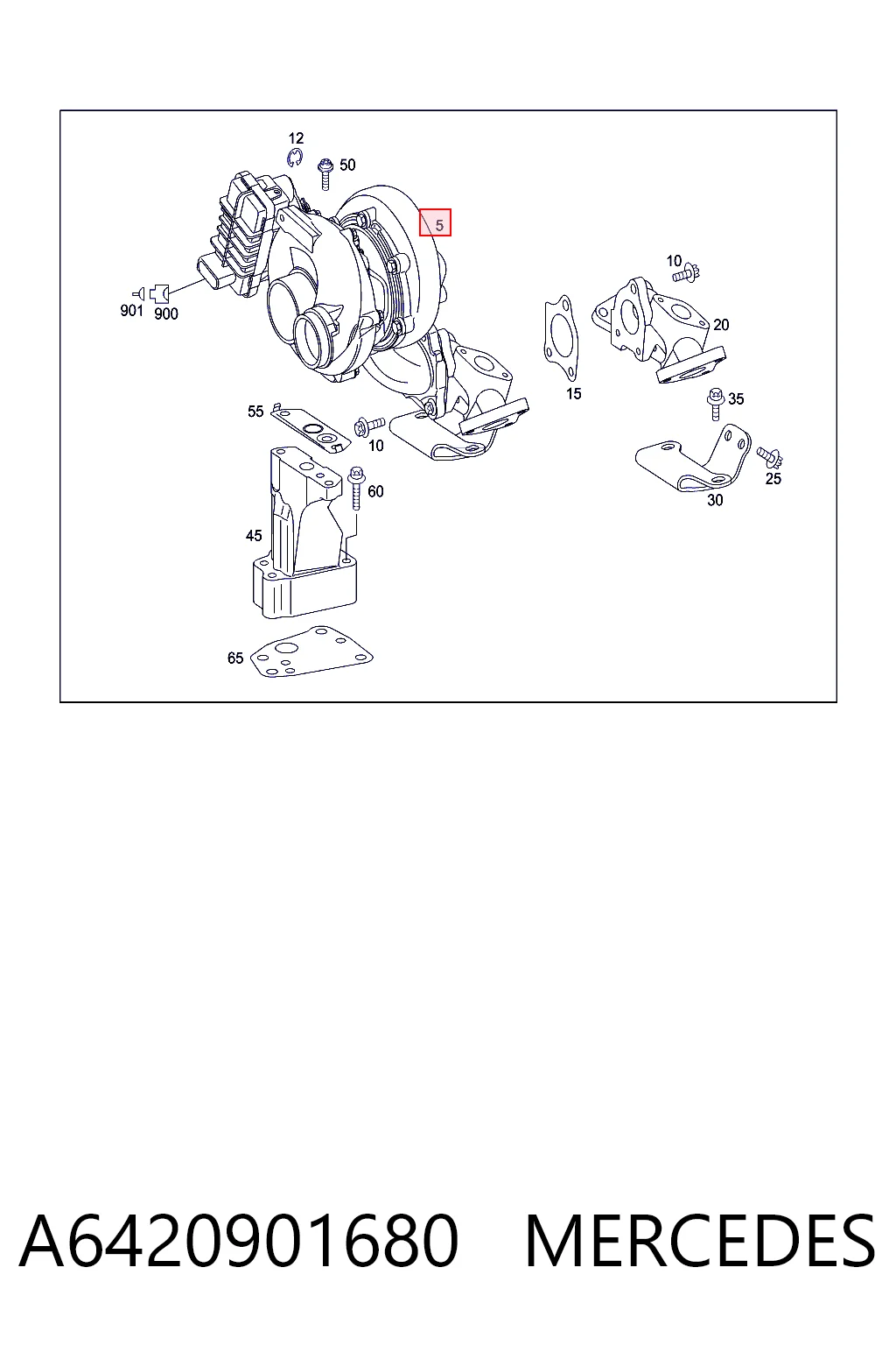 A6420901680 Mercedes Turbina