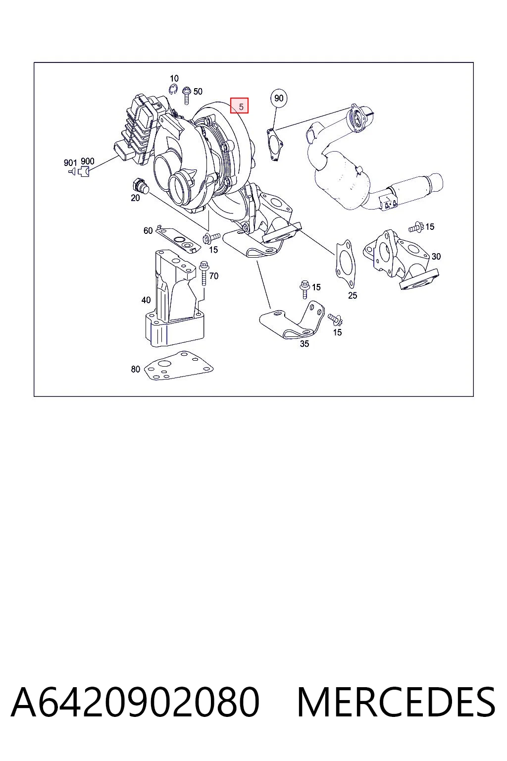 A6420902080 Mercedes Turbina