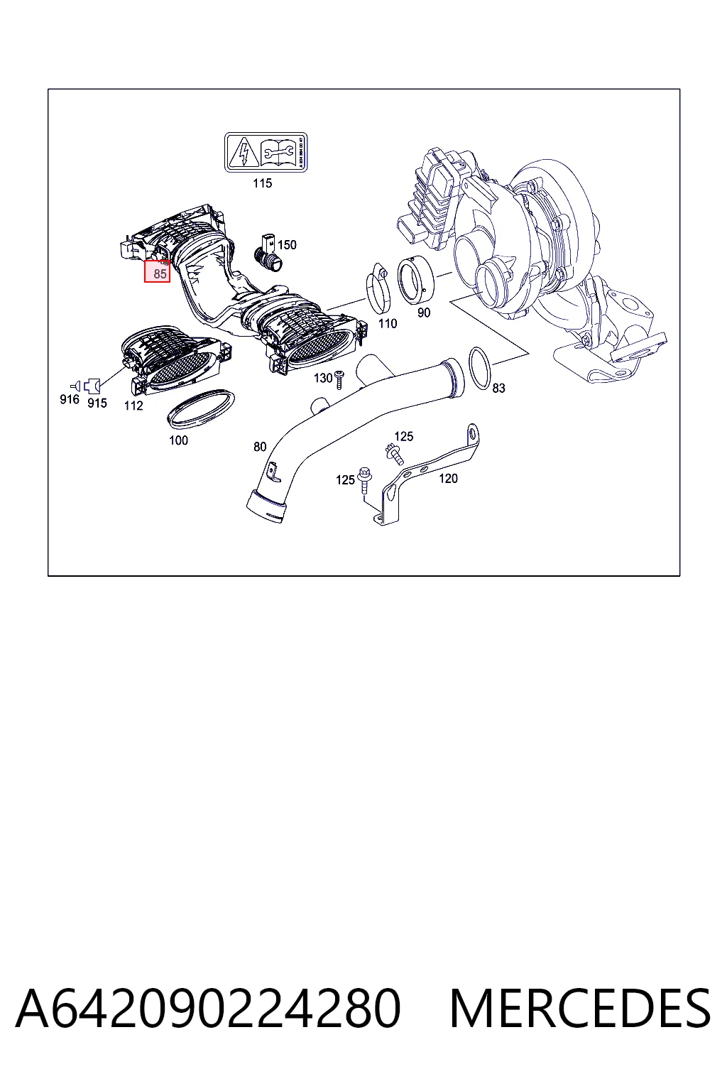 A642090224280 Mercedes Sensor de fluxo (consumo) de ar, medidor de consumo M.A.F. - (Mass Airflow)