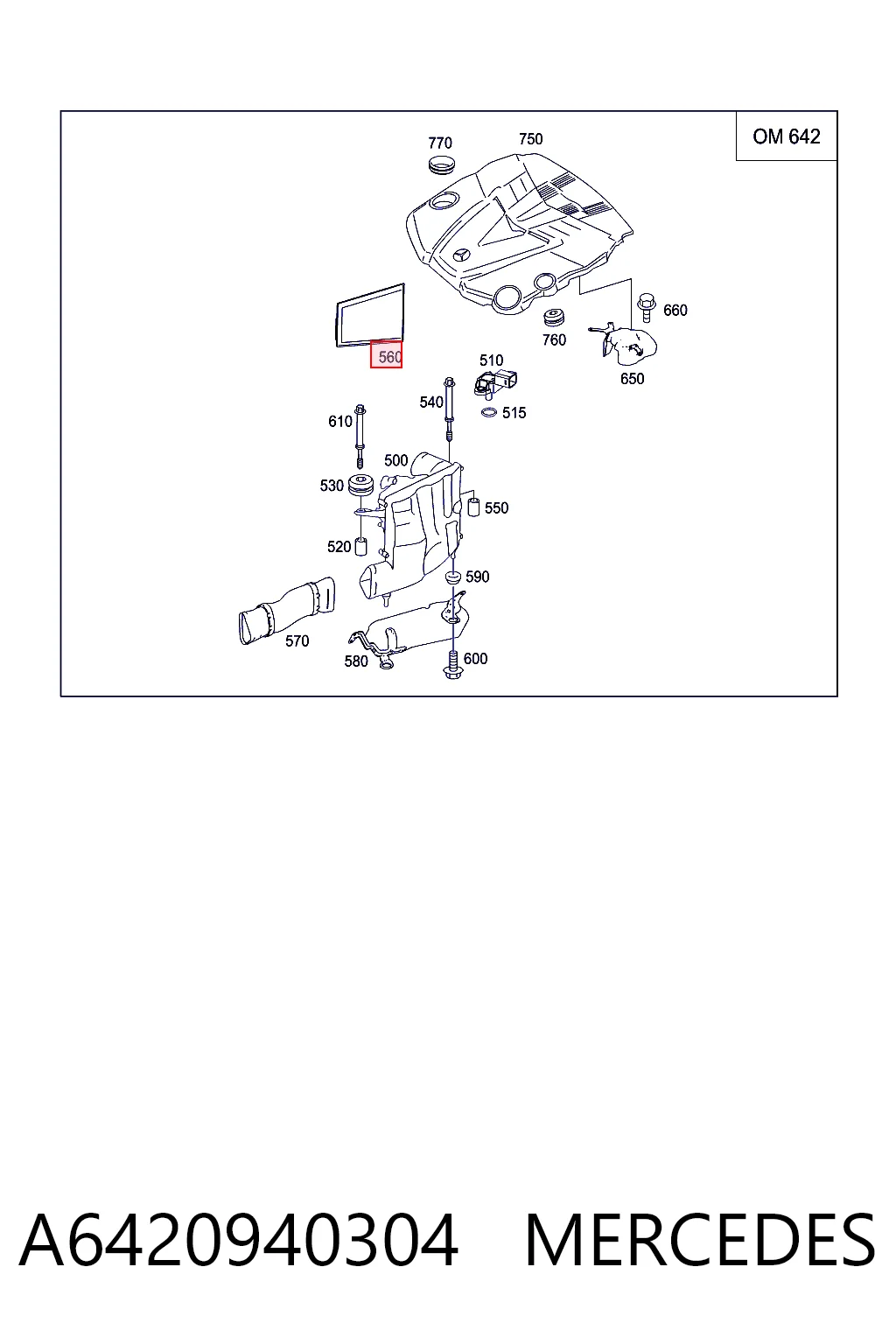 A6420940304 Mercedes Filtro de ar