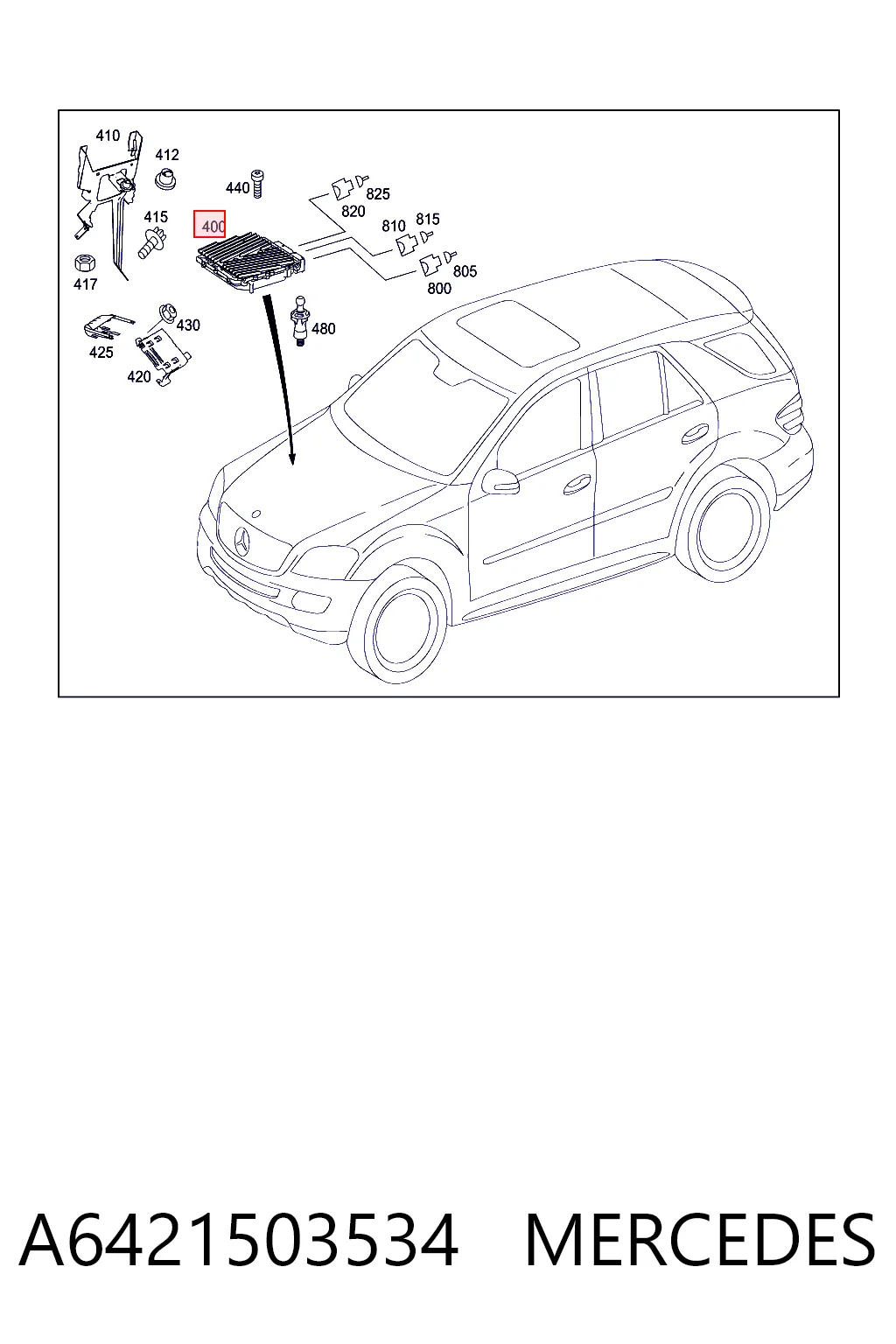 Módulo de direção (Centralina eletrônica) de motor Mercedes ML/GLE  W164