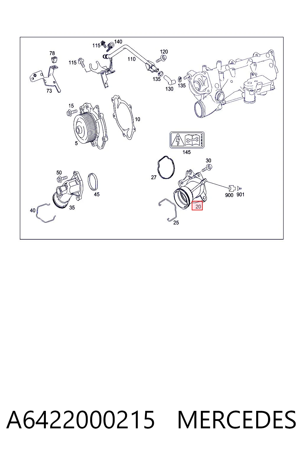 A6422000215 Mercedes Termostato