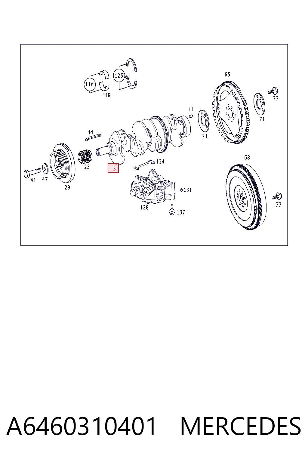 A6460310401 Mercedes Cambota de motor