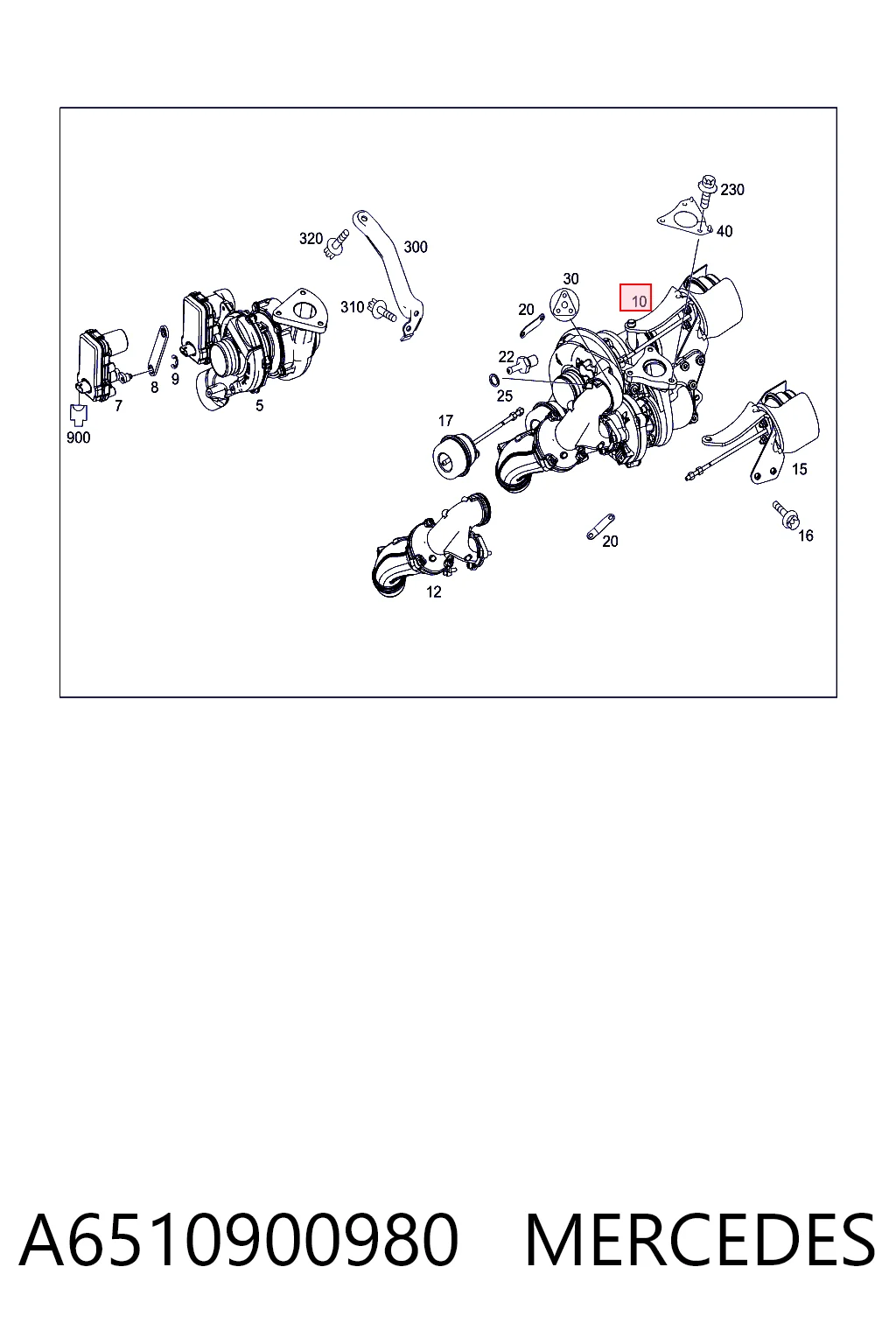 A6510900980 Mercedes Turbina