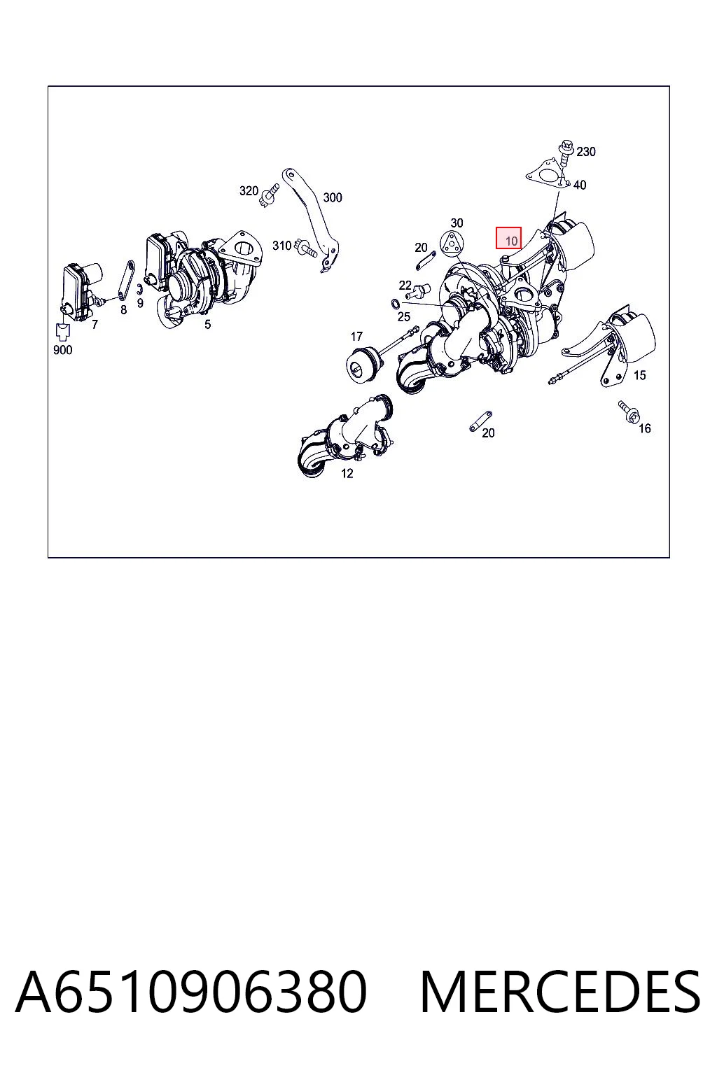 A6510906380 Mercedes Turbina