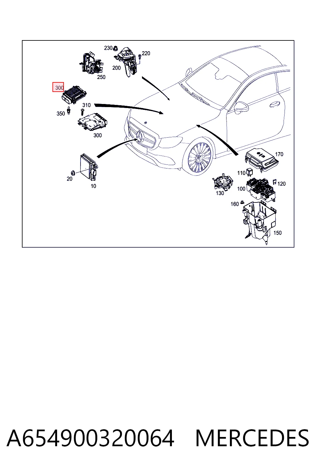 Módulo de direção (Centralina eletrônica) de motor Mercedes E  W213