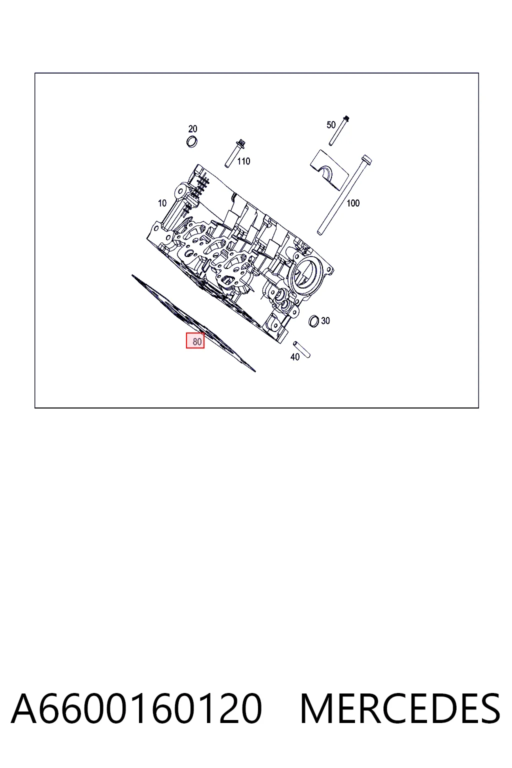 Vedante de cabeça de motor (CBC) para Smart FORTWO  451