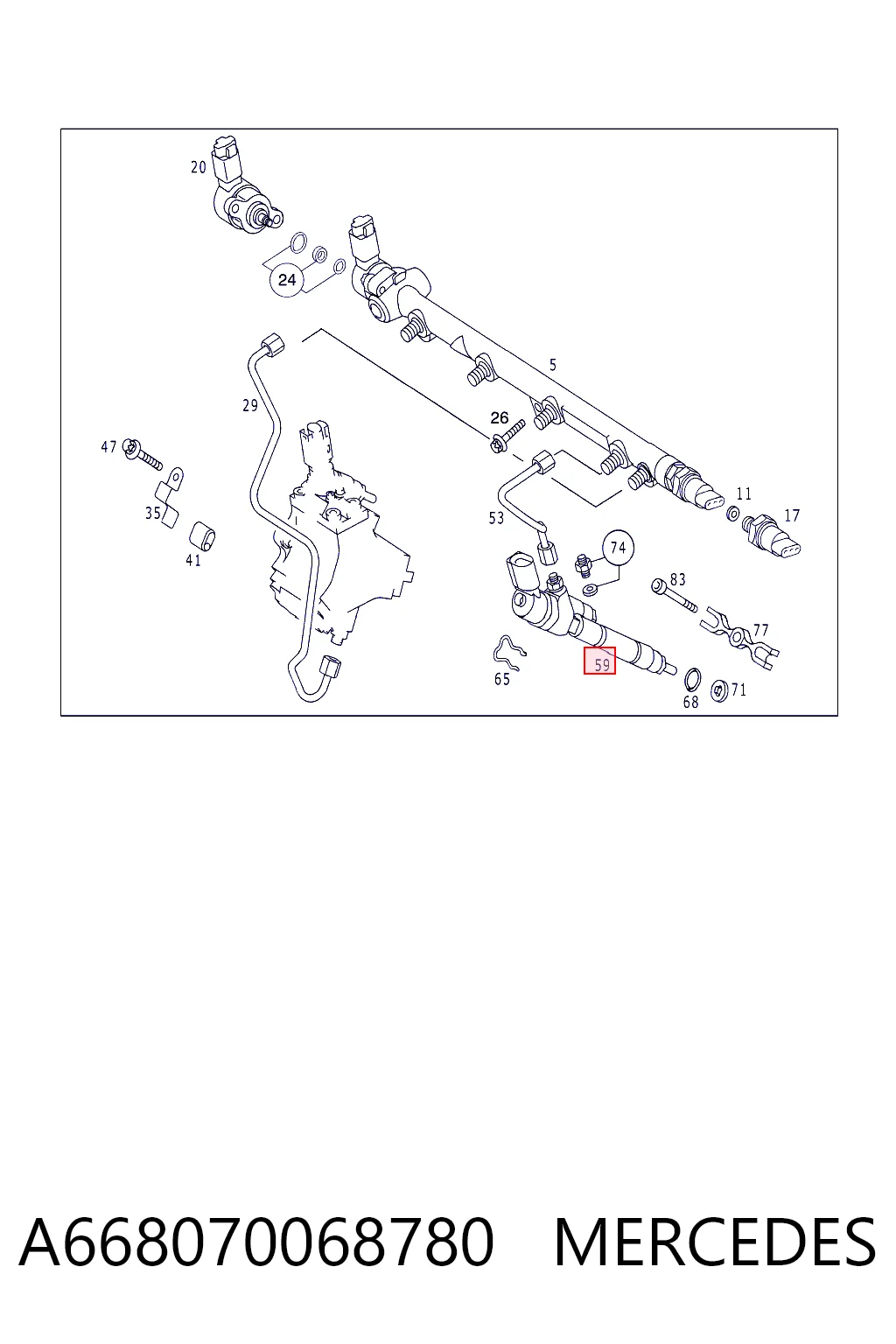 Injetor de injeção de combustível para Mercedes A W168
