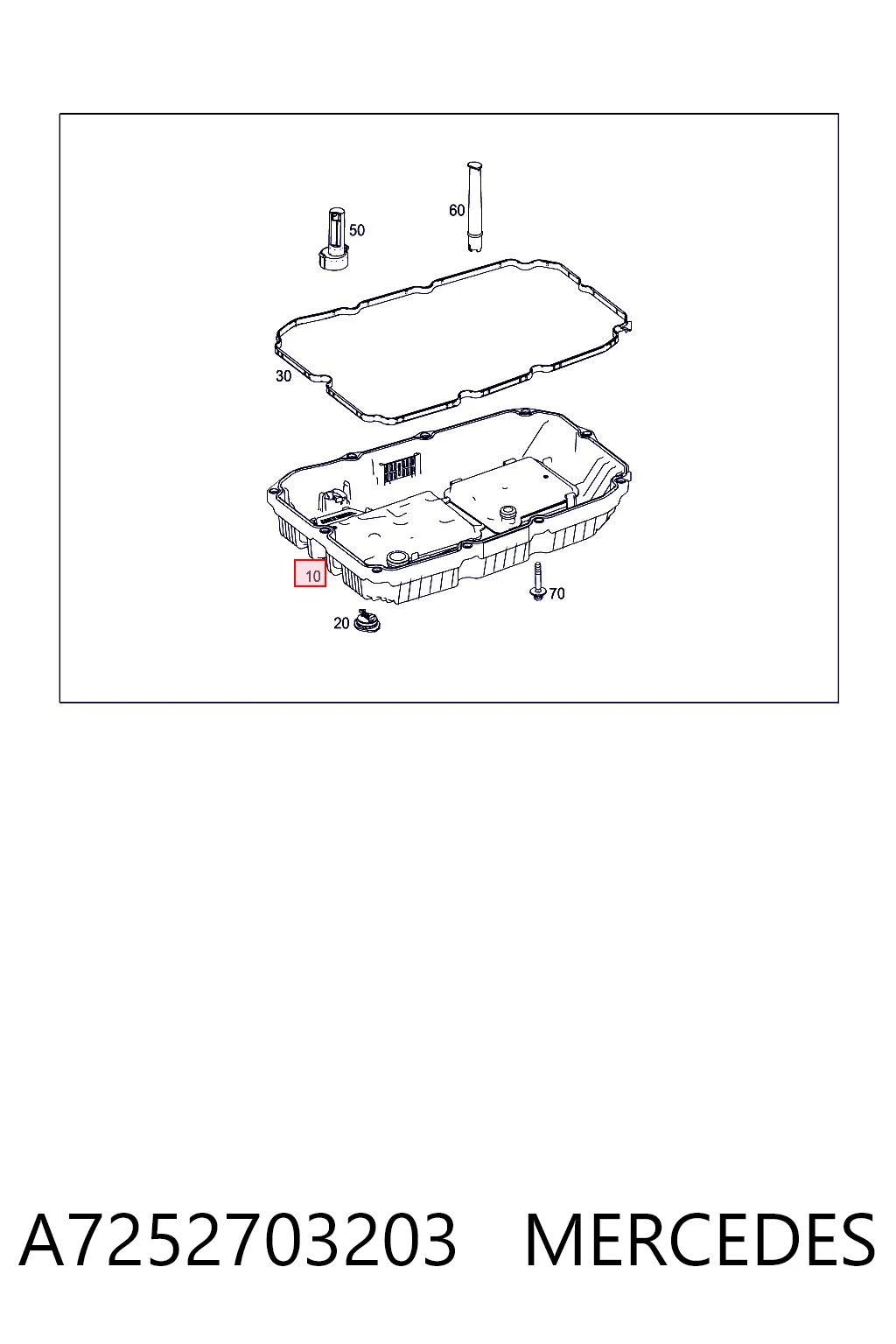 A7252703203 Mercedes Cárter da Caixa Automática de Mudança