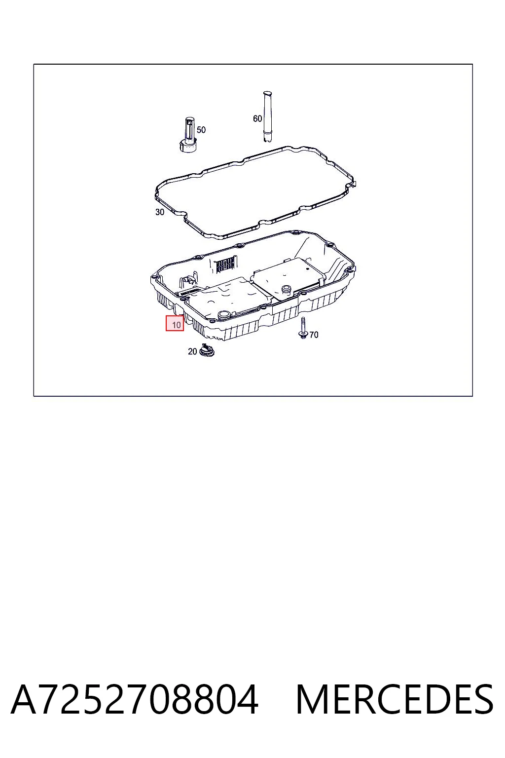 A7252708804 Mercedes Cárter da Caixa Automática de Mudança