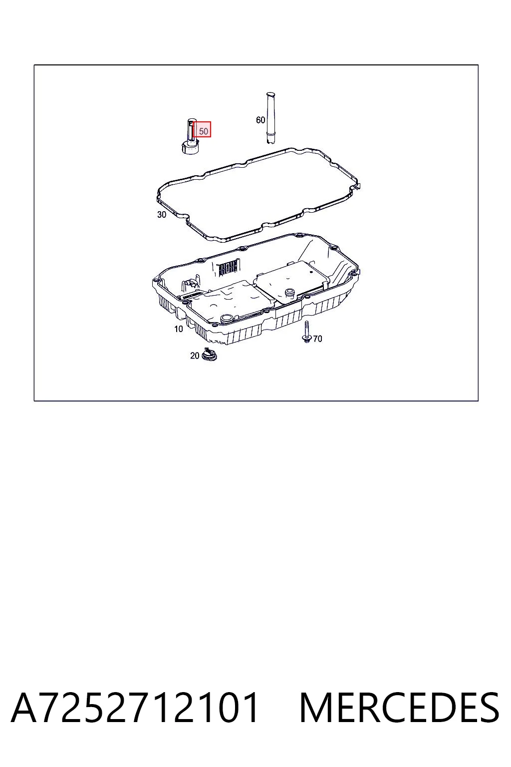 A7252712101 Mercedes Kit de serviço para a substituição de óleo na Caixa Automática de Mudança