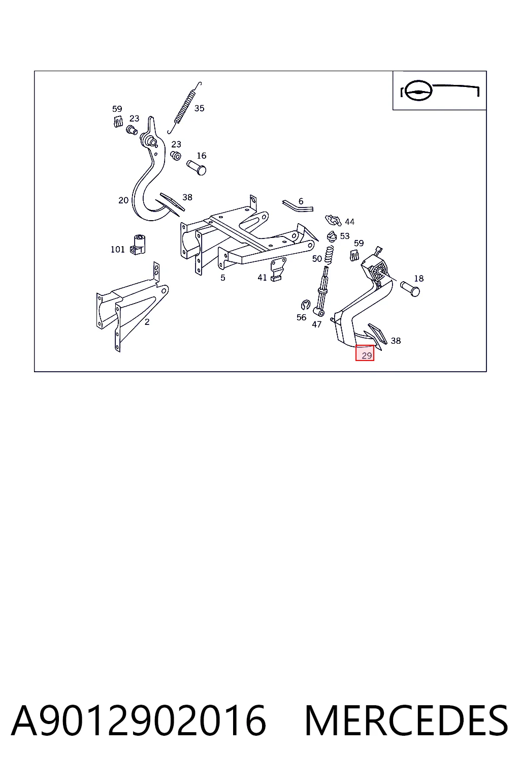  Pedal de embraiagem Volkswagen LT 28-46 II сaixa (2DA, 2DD, 2DH) (1996 - 2006) 28-46 II