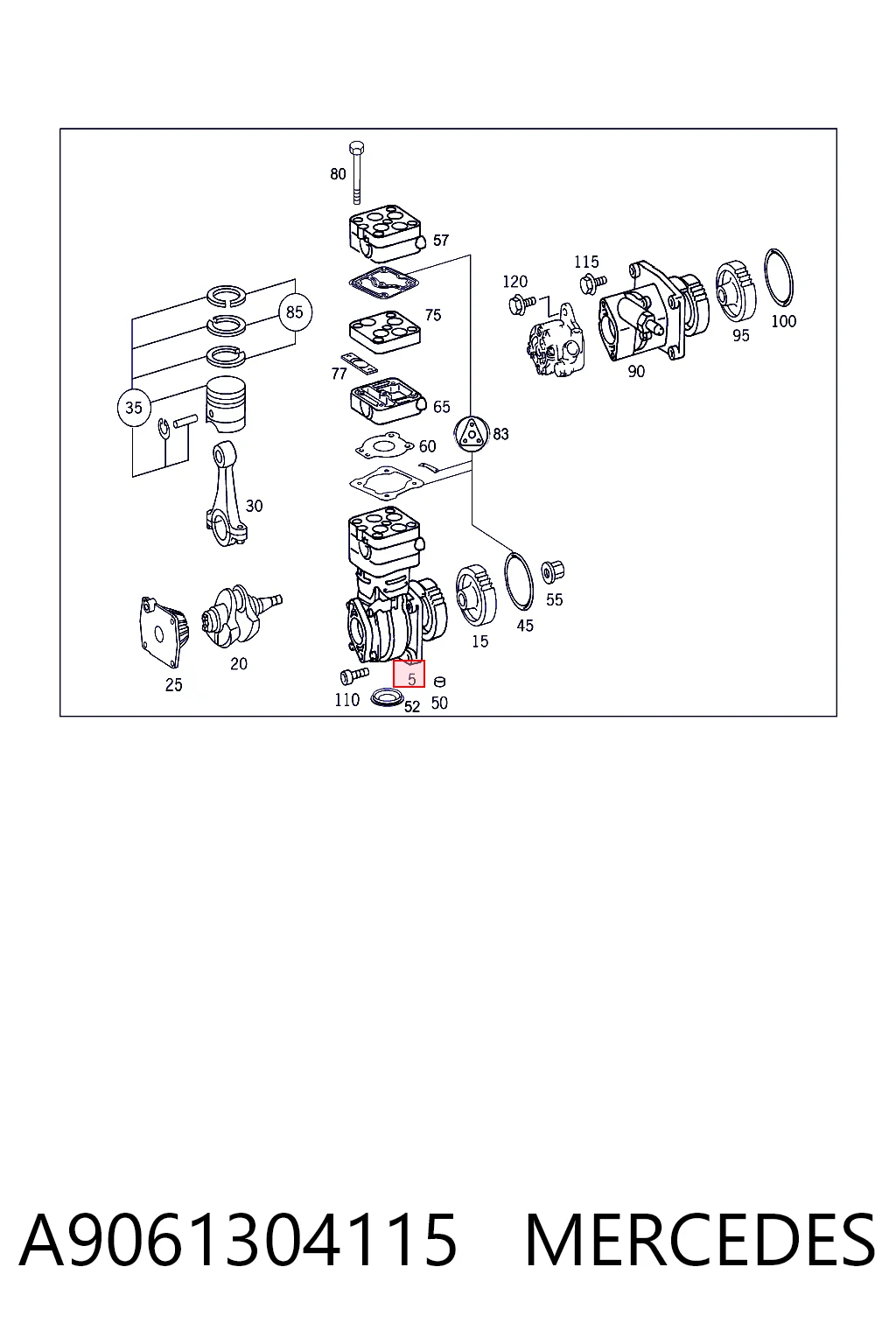 Compressor de bombeio pneumático (de amortecedores) K004954R Knorr-bremse