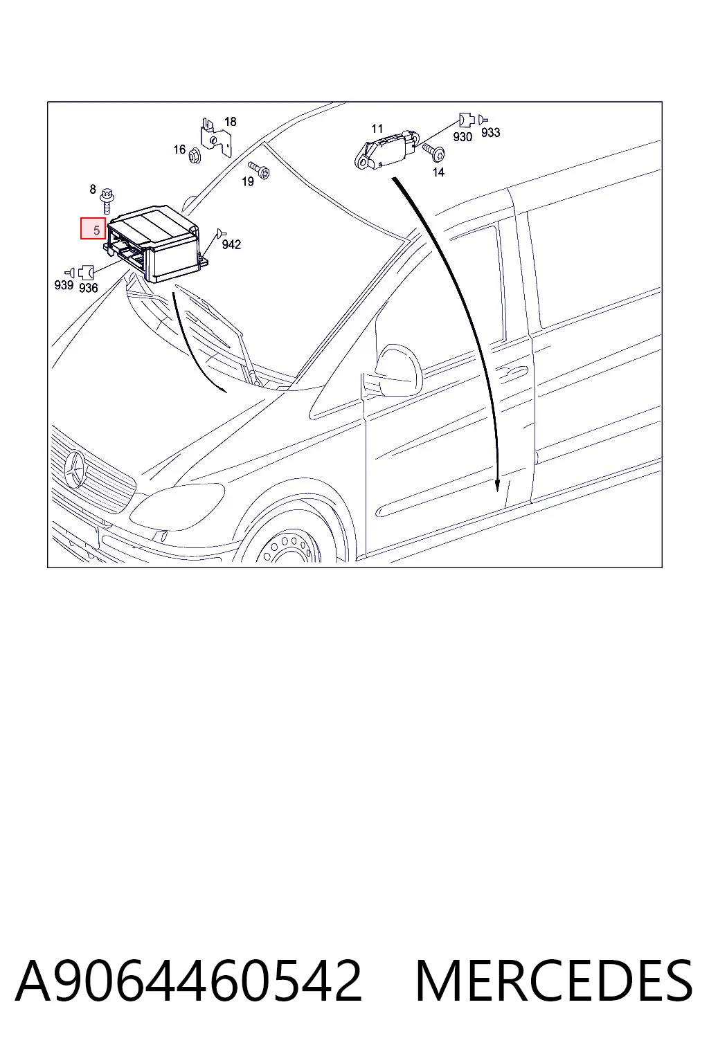 Compre A9069005701 VAG Módulo processador de controlo da bolsa de ar (Centralina eletrônica AIRBAG)