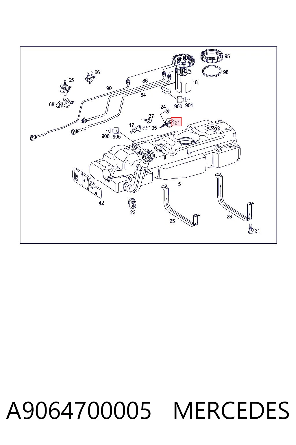 Tampa (tampão) do tanque de combustível para Volkswagen Crafter 30-35 2E, 2EE, 2EK