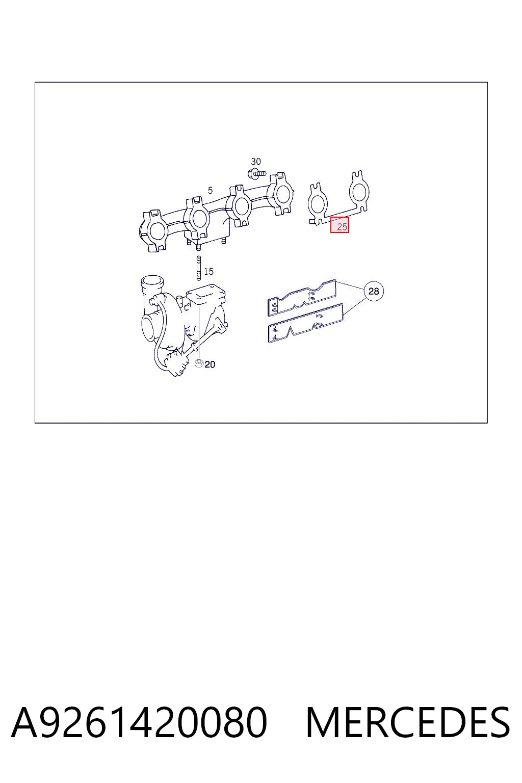 Vedante de tubo coletor de escape para Mercedes Benz Truck TRUCK ATEGO 