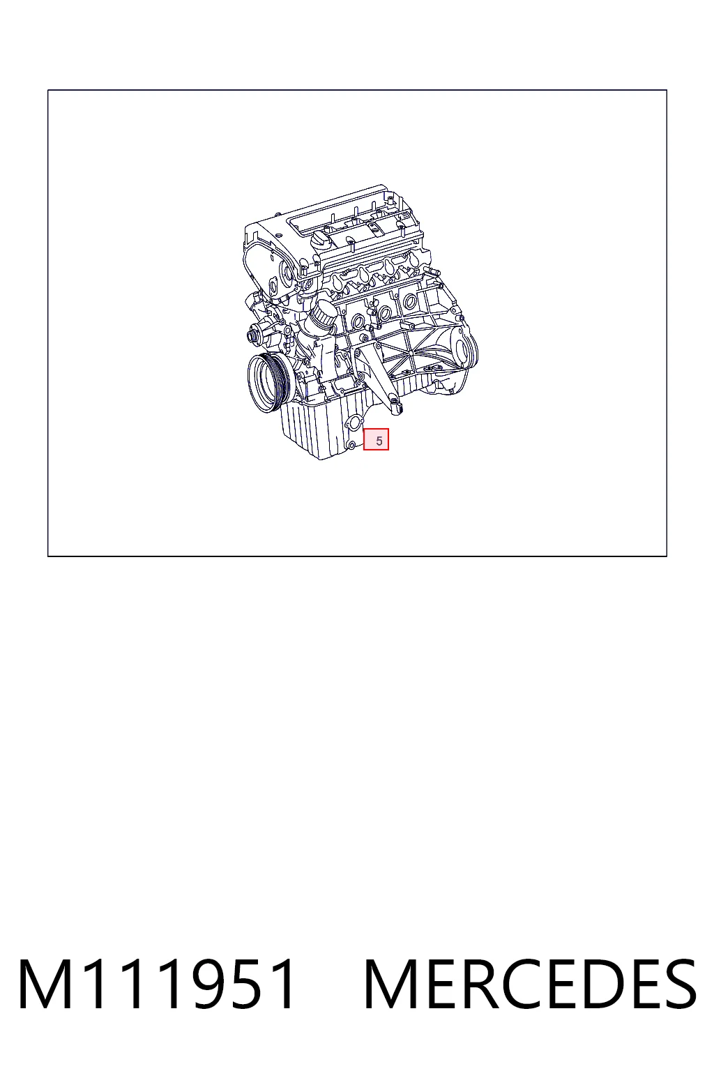 M111951 Mercedes Motor montado