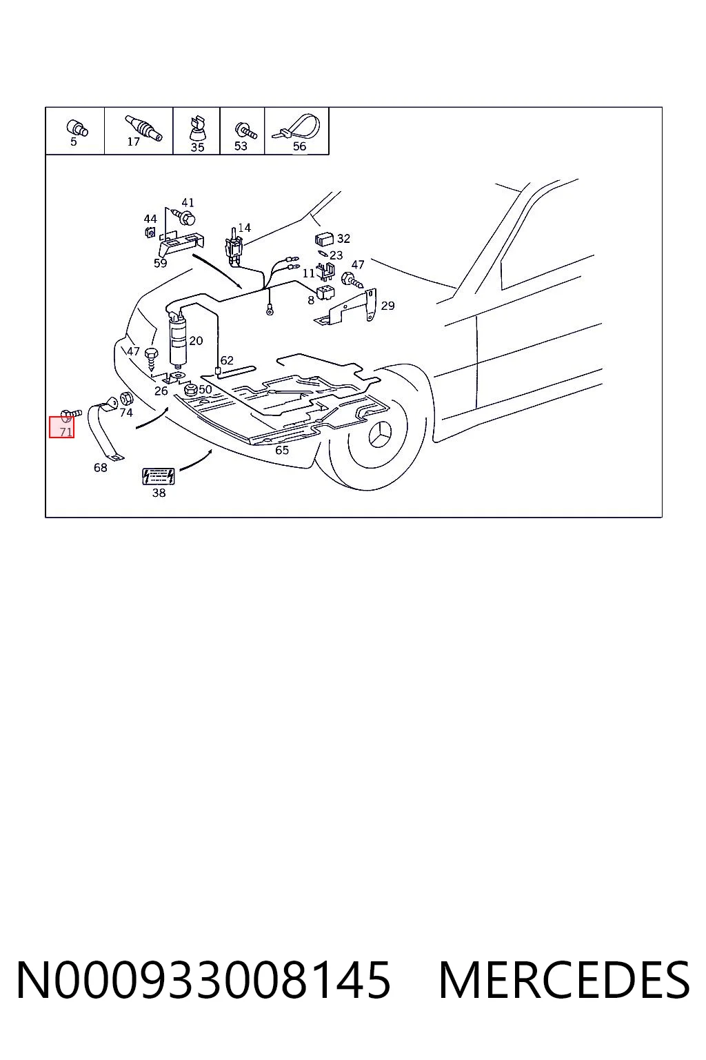 90067027 General Motors Parafuso do sistema de escape (do silenciador)