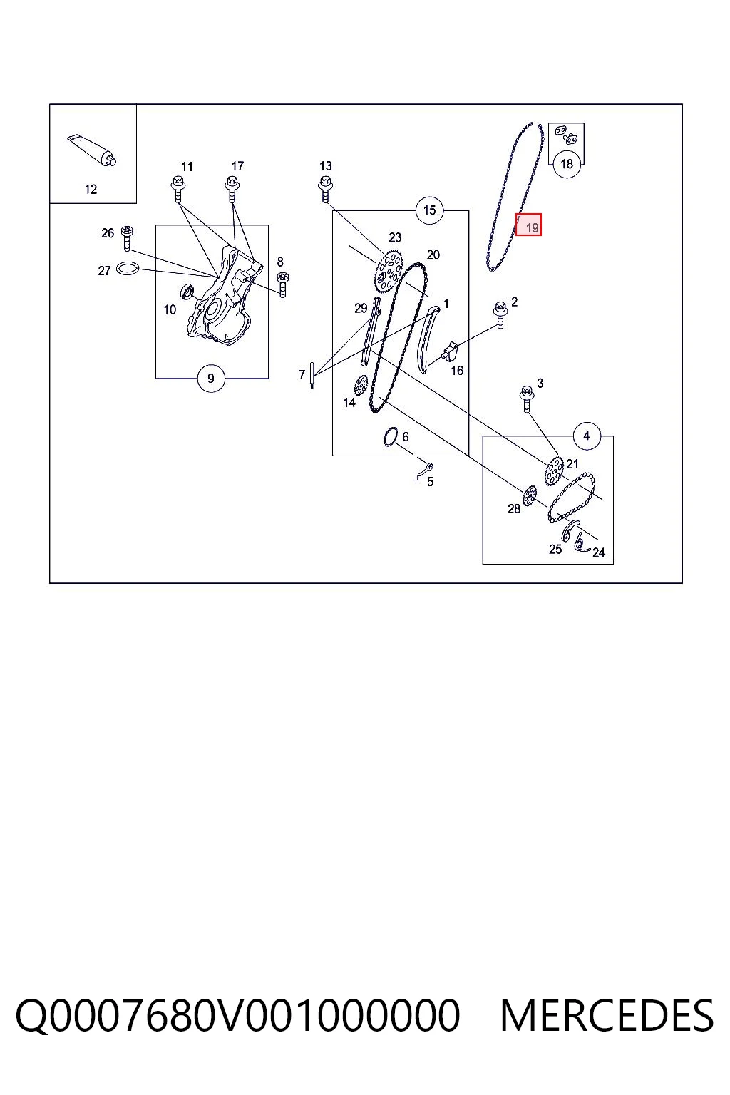 Cadeia do mecanismo de distribuição de gás Smart FORTWO preço, a partir de 39,08 USD