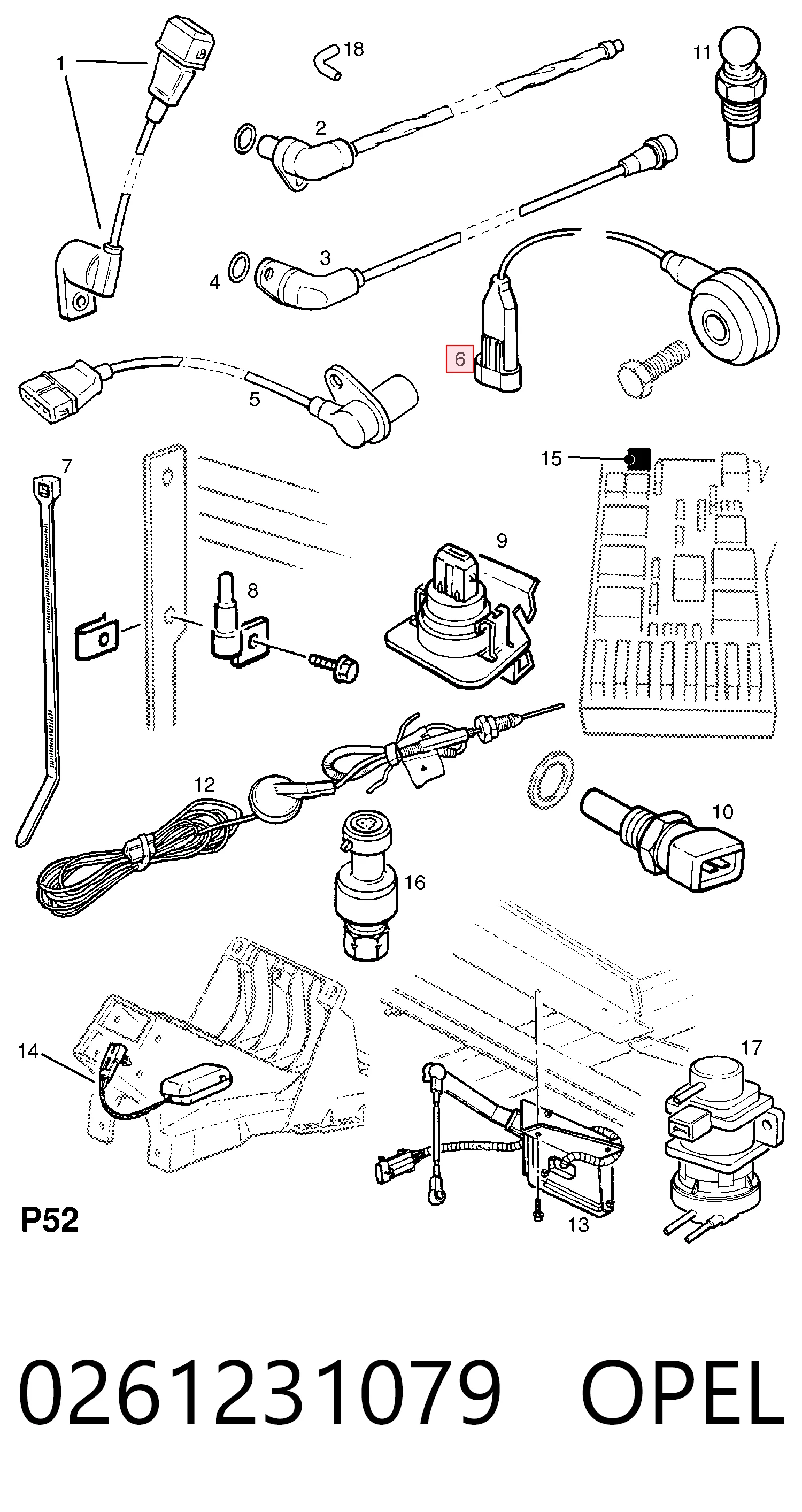 90511177 General Motors Sensor de detonação