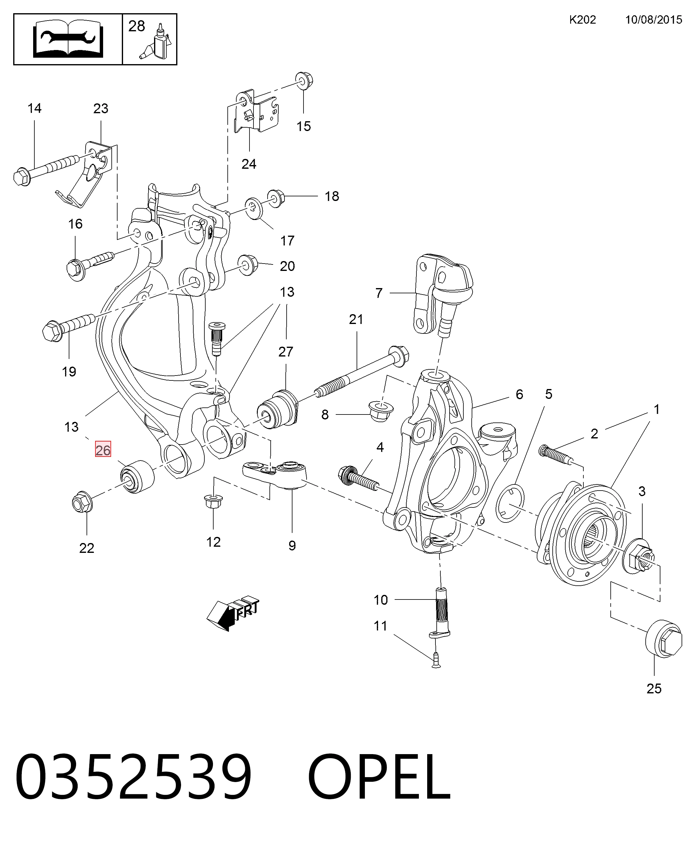 Compre 13239684 General Motors Bloco silencioso do pino de apoio dianteiro (de came)