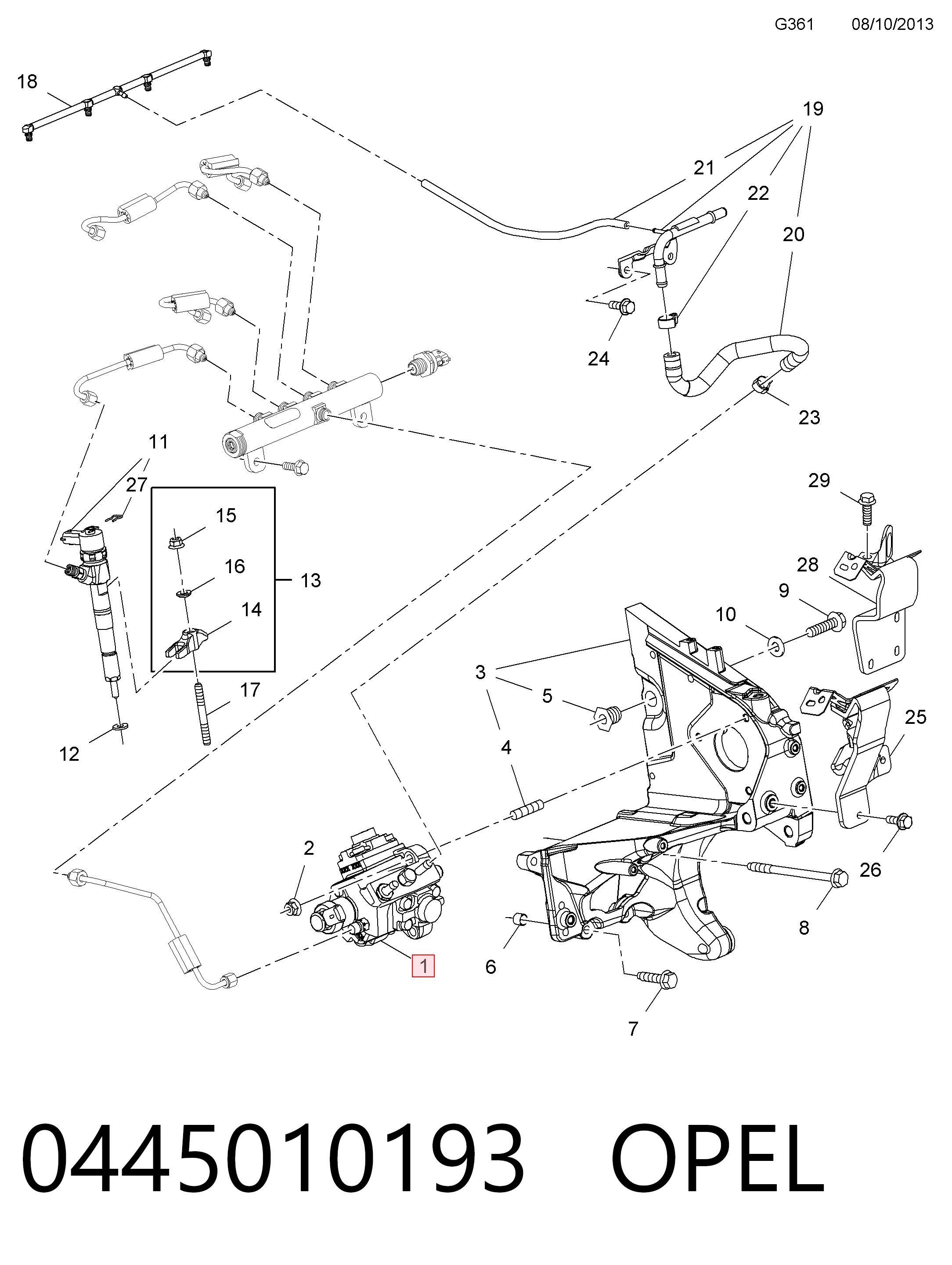  Bomba de combustível de pressão alta Opel Astra H carrinha (L35) (2004 - 2014) H